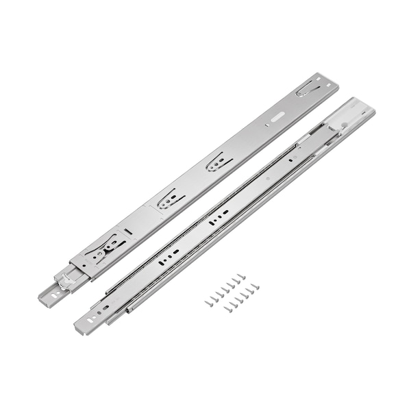 Richelieu 20-in 500 mm Full Extension Ball Bearing Slides, Soft Close, Frameless Cabinet, 77 lb, Pair - TU304SC170500