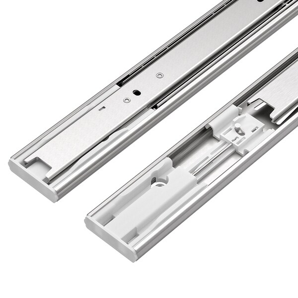 Richelieu 20-in 500 mm Full Extension Ball Bearing Slides, Soft Close, Frameless Cabinet, 77 lb, Pair - TU304SC170500