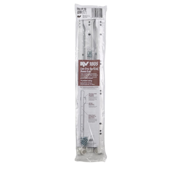 Knape & Vogt Knape & Vogt 18 in. L Steel Self Close Drawer Slide 2 pk - 1805HWH450