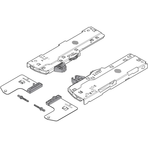 Blum 350-550mm L1 Tip-on Blumotion Units & Triggers - T60L7340 R+L