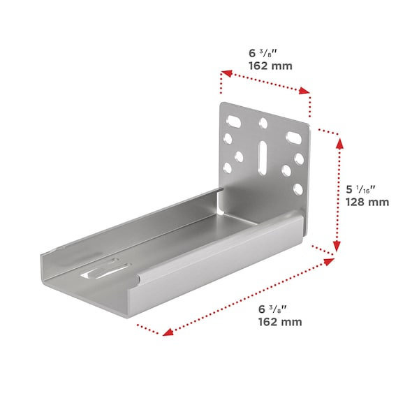 Richelieu Rear Support Bracket for Installing Stainless Steel Frameless Slides on Framed Cabinet, Pair - TU304RB2G