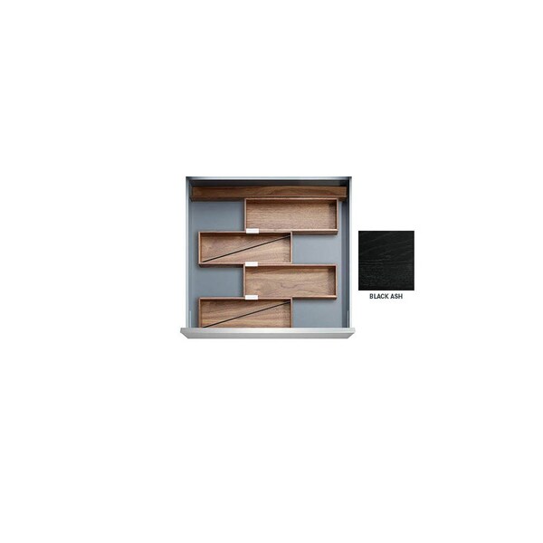 Straightline Drawer Insert Kit Frankfurt 12 Black Ash for 15-1/2 - 18 Drawer Width - FRANK-BLK