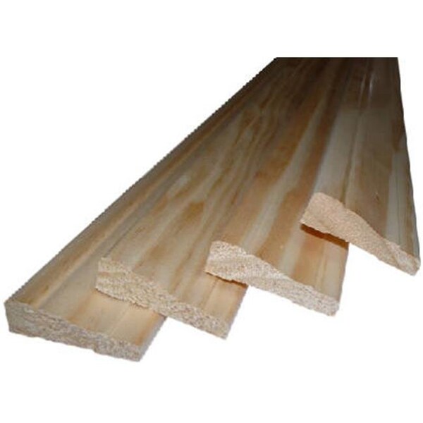 Alexandria Moulding Alexandria Moulding 0W327-20084C1 7 ft. Solid Pine Ranch Trim Casing - Pack of 4 - 428219