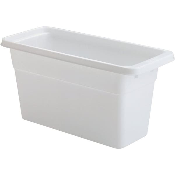 Rubbermaid 2862RDWHT Ice Cube Bin, 618 in L, 514 in W, 1234 in H, Plastic, White, Dishwasher Safe Yes - FG2862RDWHT