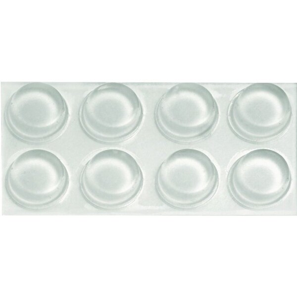 Hillman Furniture Bumper Pad, 1/2 in, Rubber, Clear - 50660