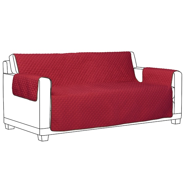 Cover Bonanza Indoor Sofa Slipcover, Red/Brown, 68"Wx21"Dx25"H - 51-012-011701-EC