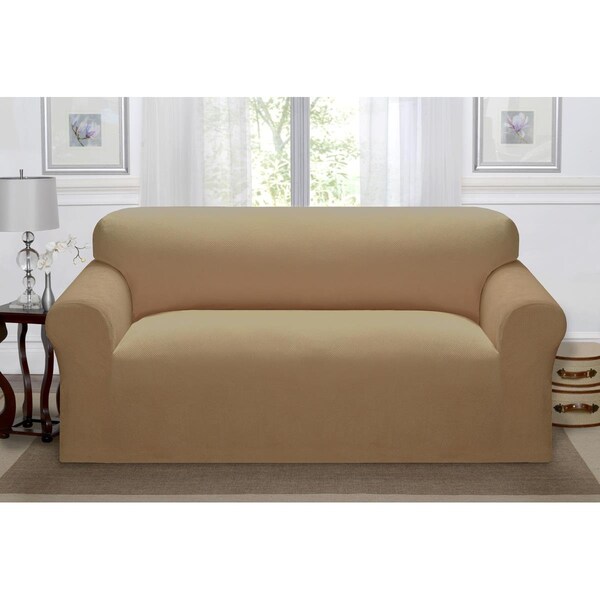 Madison Industries Kathy Ireland Day Break Sofa Slipcover, Beige - DAY-SOFA-BG