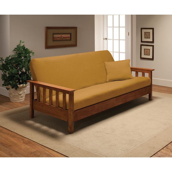 Madison Industries Stretch Jersey Futon Slipcover, Yellow - JER-FUT-YE