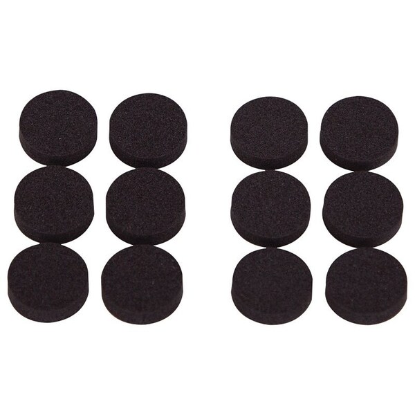 Prosource Furniture Pad, SBR, Black, 3/4 in Dia, 7/32 in Thick, Round - FE-50720-PS