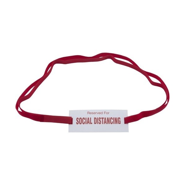 Advantus Chair Straps, inReserved for Social Distancingin, RD/WE, 10PK - AVT98057