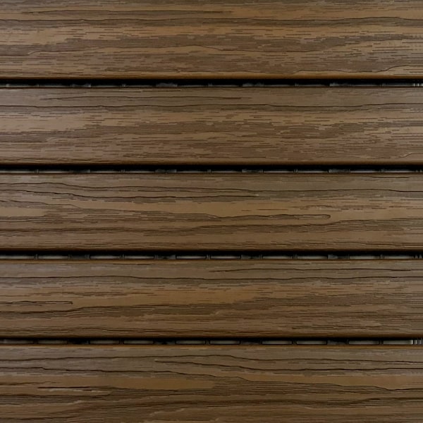 Aura Aura 12 in. W X 12 in. L Walnut Composite Balcony/Deck Tiles 6 sq ft - DS5-W06-WN02