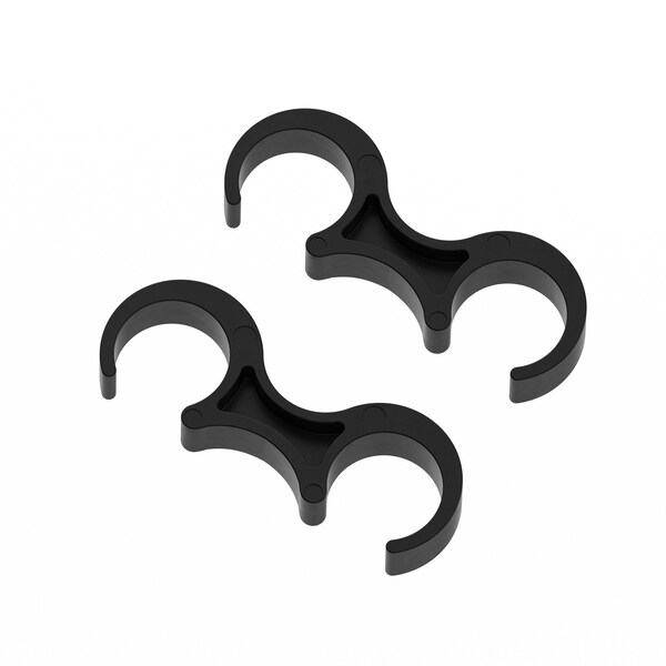 Flash Furniture Lowe Black Wide Plastic Ganging Clips, 2PK - LE-3-W-BK-GANG-GG