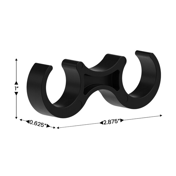Flash Furniture Lowe Black Wide Plastic Ganging Clips, 2PK - LE-3-W-BK-GANG-GG
