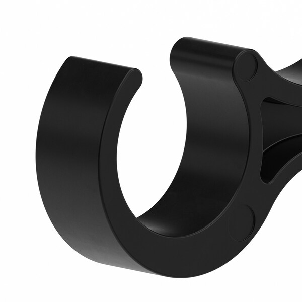 Flash Furniture Lowe Black Wide Plastic Ganging Clips, 2PK - LE-3-W-BK-GANG-GG