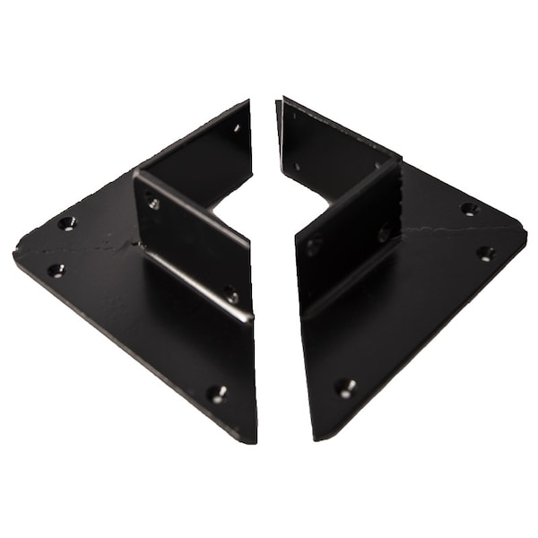 Osborne Wood Products 8 x 8 x 2 1/2 Pair of Heavy Duty L Brackets in Flat Black Finish PR - 99200BL