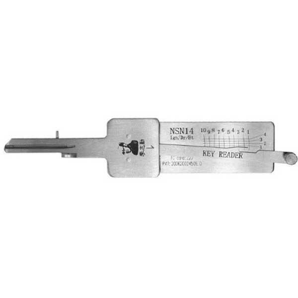 Original Lishi ORIGINAL LISHI: DECODER READER NSN14 DA34 SUB1 X237 - IGNITION / DOOR / TRUNK - ANTI GLARE - OLS-NSN14-READER-AG