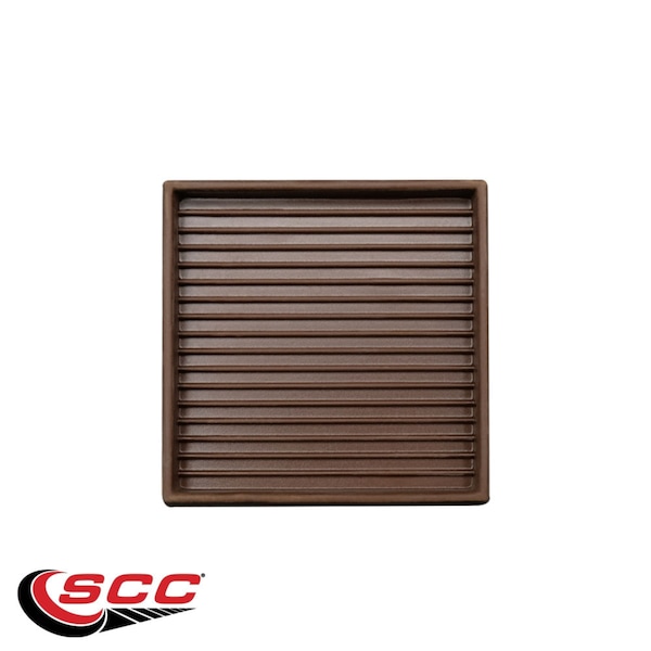Service Caster Non-Slip Furniture Pads, Rubber Coasters, Caster Cups Set of 4 Brown, 4PK - SCC-RUBBERCUP-3X3-SQUARE-BROWN