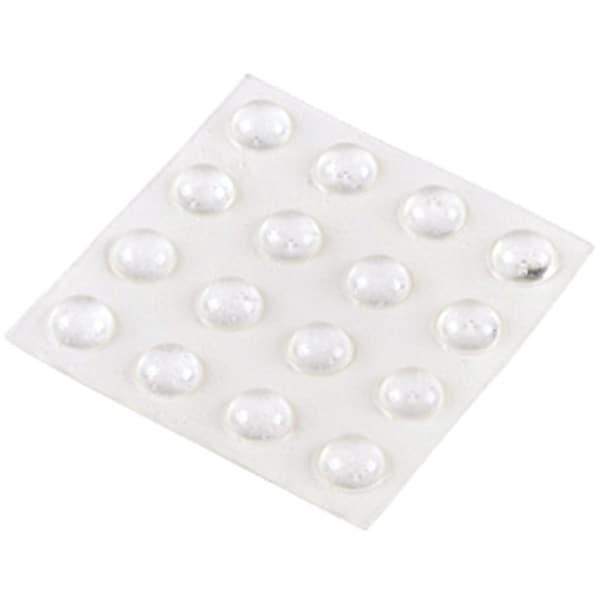 Shepherd Hardware Furniture Pad, Vinyl, Clear, 3/8 in Dia, 1/4 in Thick, Round - 9964