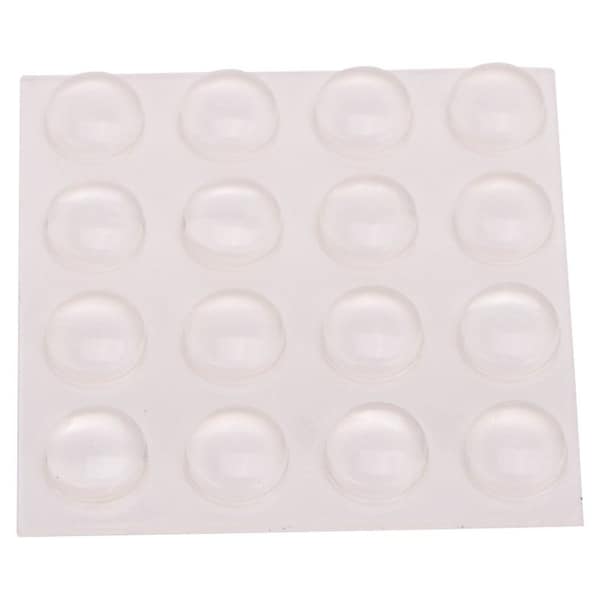 Prosource Furniture Bumper Pad, Polyurethane, Clear, 3/8 in Dia, 5/32 in Thick, Dome - FE-S402-PS