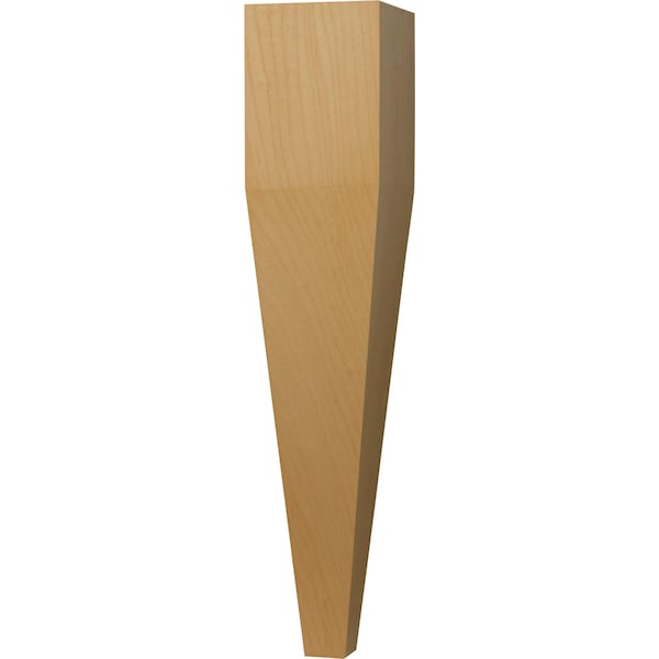 Osborne Wood Products 18 x 3 1/2 Four Sided Taper Coffee Table Leg in Rustic Alder - 1387RCA