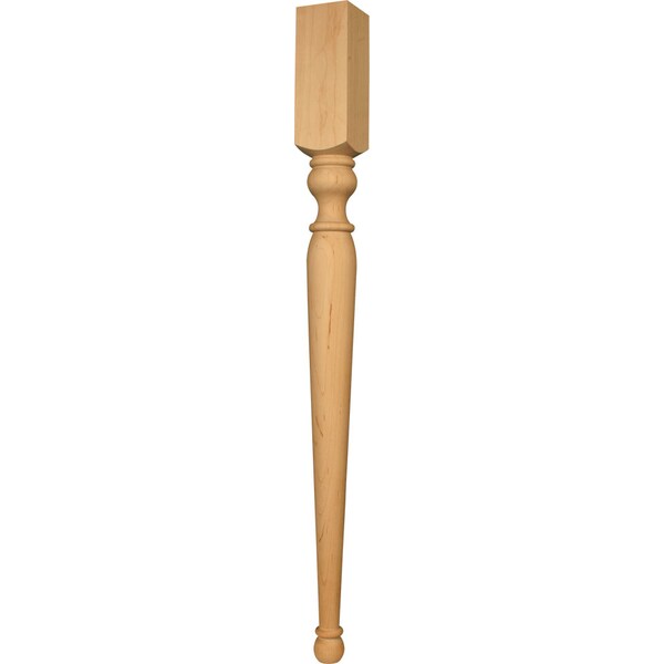 Osborne Wood Products 29 x 2 1/2 Slender Dining Table Leg in Alder - 1022A