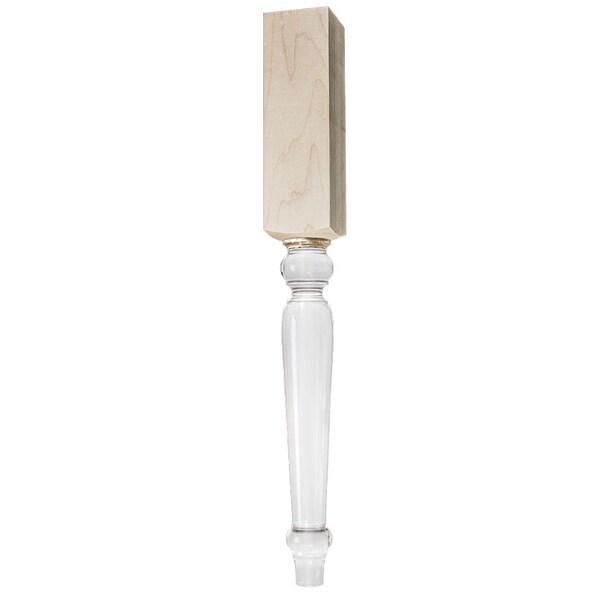 Osborne Wood Products 21 x 2 1/2 Caledonia Acrylic End Table Leg in Black Walnut - 342754W