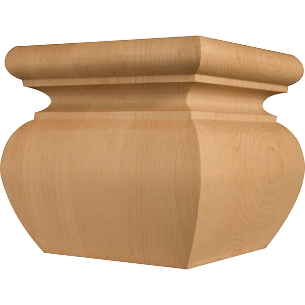 Osborne Wood Products 4 1/2 x 5 3/8 Square Apple Foot in Alder - 4289A