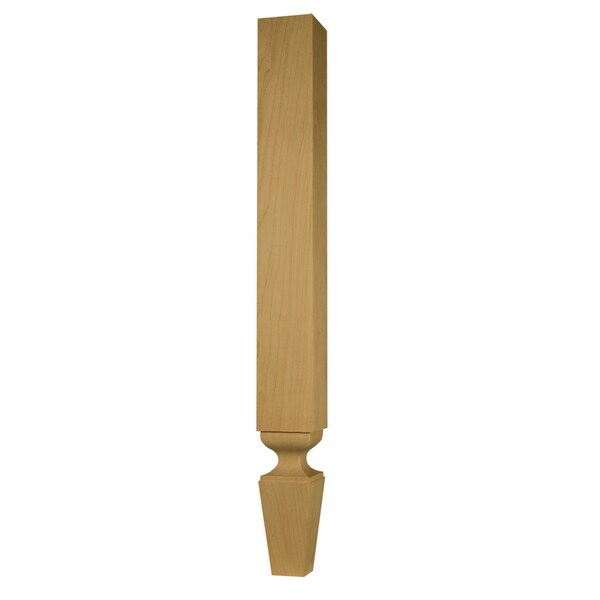 Osborne Wood Products 29 x 3 Plymouth Transitional Dining Table Leg in Cherry - 1194C