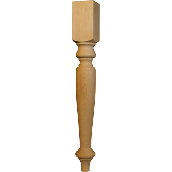 Osborne Wood Products 29 x 3 1/2 English Country Dining Table Leg in Cherry - 1014C