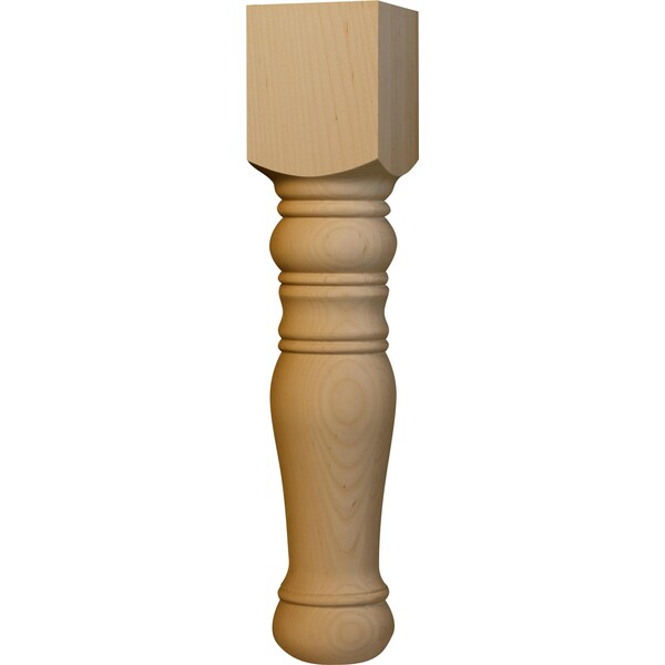 Osborne Wood Products 18 x 3 1/2 Colonial Coffee Table Leg in Hard Maple - 1321HM