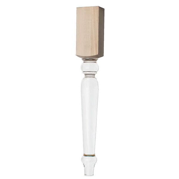 Osborne Wood Products 18 x 2 1/2 Caledonia Acrylic Coffee Table Leg in Cherry - 342753C