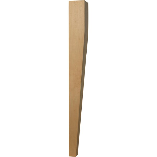 Osborne Wood Products 29 x 2 3/4 Tapered (2-sided) Dining Table Leg in Rustic Alder - 1082RCA