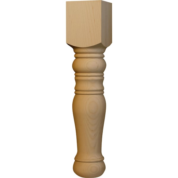 Osborne Wood Products 18 x 3 1/2 Colonial Coffee Table Leg in Soft Maple - 1321M