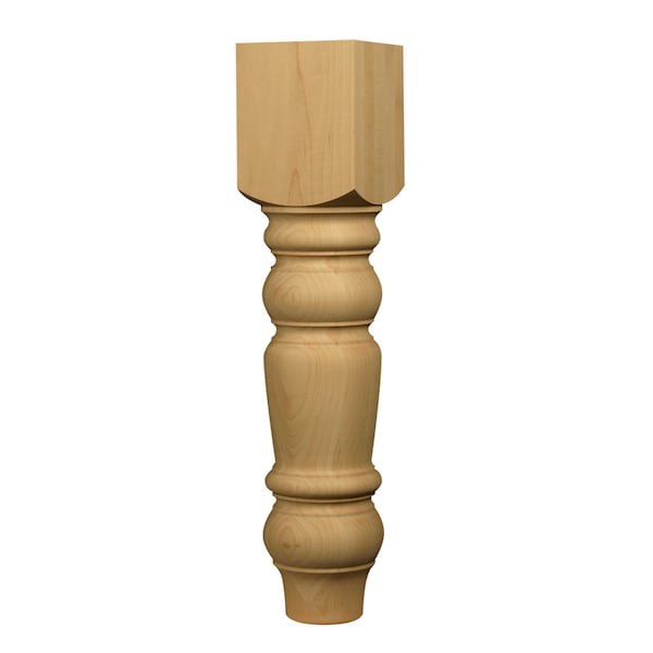 Osborne Wood Products 18 x 4 Husky Country Coffee Table Leg in Black Walnut - 1339W