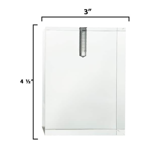 Osborne Wood Products 4 1/2x3 ~High Shoals Acrylic 4.5" Square Foot i PK - 44025ACR