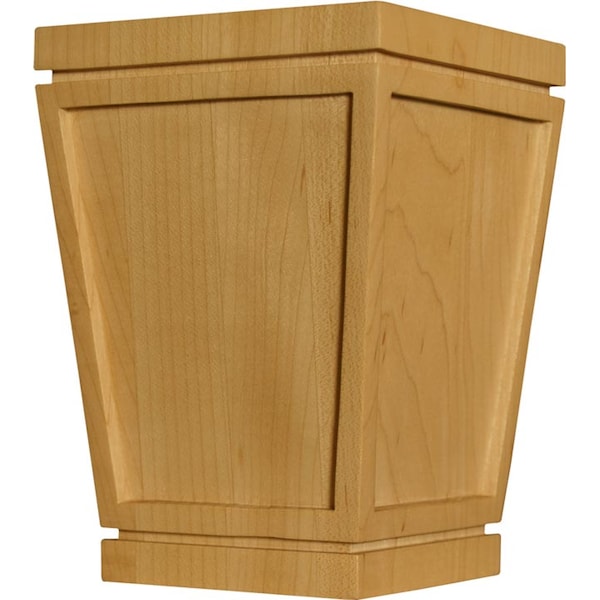 Osborne Wood Products 6 x 4 x 4 Tall Tapered Mission Bunfoot in Soft Maple - 4089M