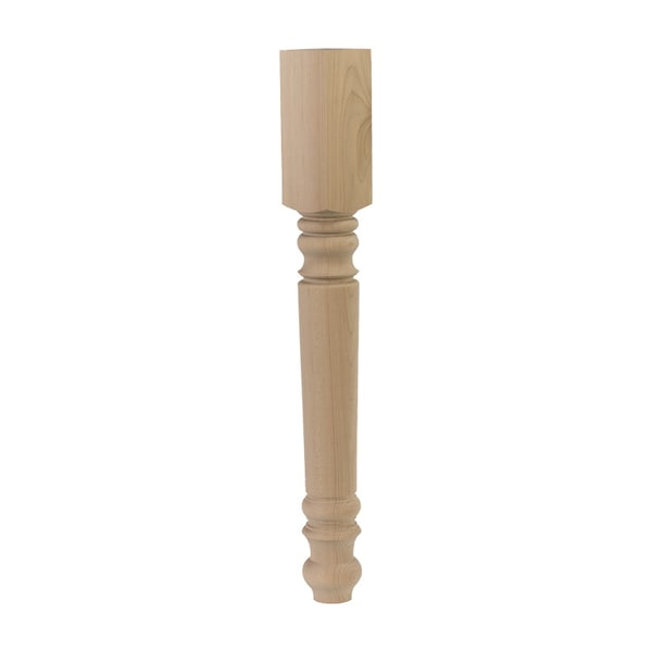 Osborne Wood Products 24 1/4 x 2 3/4 Farm Tall End Table Leg in Mahogany - 1940MH