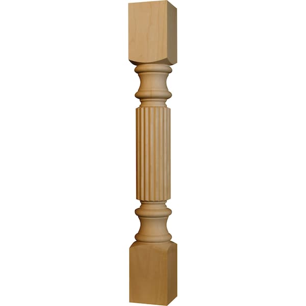 Osborne Wood Products 29 x 3 1/2 Reeded Dining Table Leg in Knotty Pine - 1156P