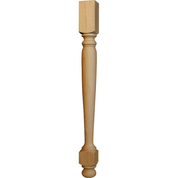 Osborne Wood Products 29 x 2 1/2 Heritage Dining Table Leg in Red Oak - 1113O