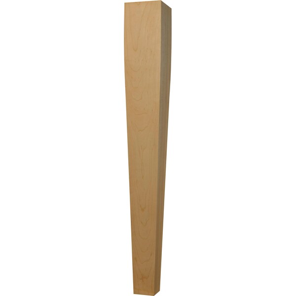 Osborne Wood Products 29 x 3 1/2 Four Sided Tapered Dining Table Leg in Hickory - 1180H