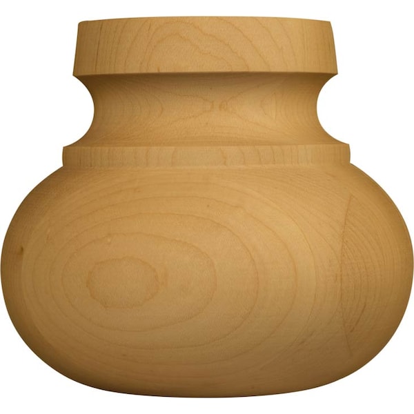 Osborne Wood Products 4 1/2 x 4 7/8 Club Round Bun Foot in Alder - 4215A