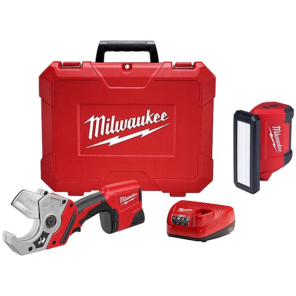 Milwaukee Tool M12 Pipe Shear Kit + M12 Flood Light - 2470-21, 2367-20