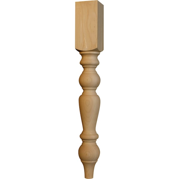 Osborne Wood Products 29 x 3 1/2 Old English Country Dining Table Leg in Cherry - 1110C