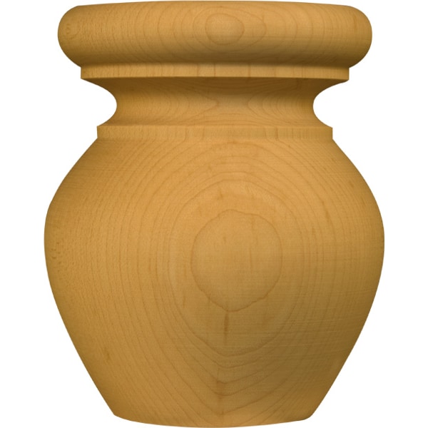 Osborne Wood Products 4 x 3 3/16 Apple Round Bun Foot in Rustic Alder - 4002RCA
