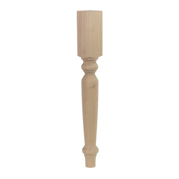 Osborne Wood Products 24 1/4 x 2 3/4 English Country Tall End Table Leg in Alder - 1920A