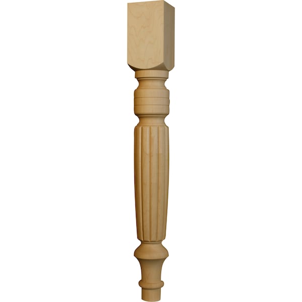 Osborne Wood Products 29 x 3 1/2 Old World Dining Table Leg in Beech - 1122BCH