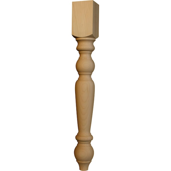 Osborne Wood Products 29 x 3 1/2 Transitional Country Dining Table Leg in Cherry - 1111C