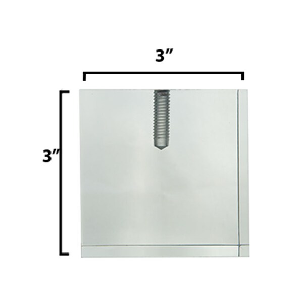 Osborne Wood Products 3x3 SOLD AS A SET OF FOUR~Holcomb Acrylic 3" Square Foot in Acrylic PK - 44023ACR
