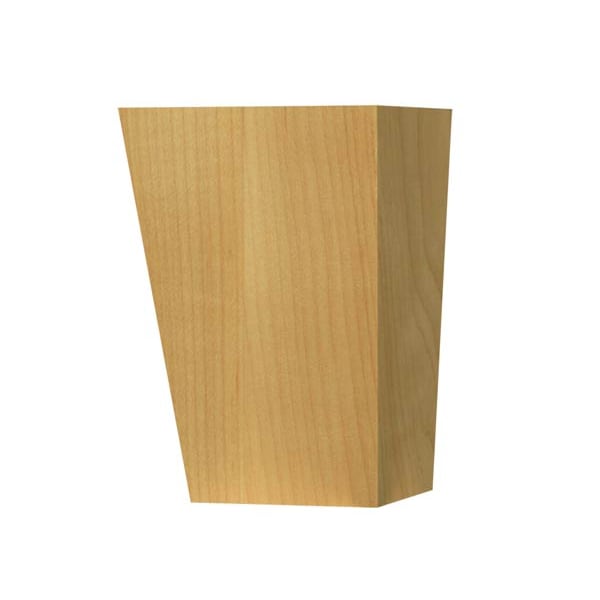 Osborne Wood Products 5 x 3 1/2 5" Tall Tapered (2-sided) Foot in Black Walnut - 4085W