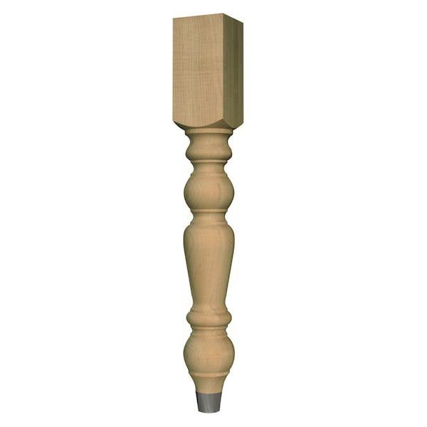 Osborne Wood Products 29 x 4 Traditional Husky Dining Table Leg in Hard Maple - 1189HM